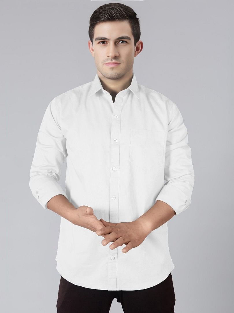 Authenzaa Men Casual Shirt SFCS024 White 