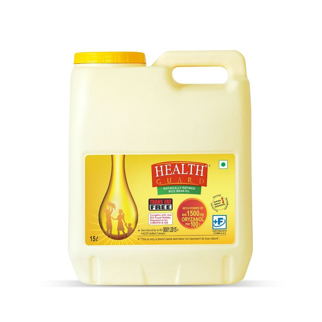 Health Guard Rice Bran Oil, 15 ltr