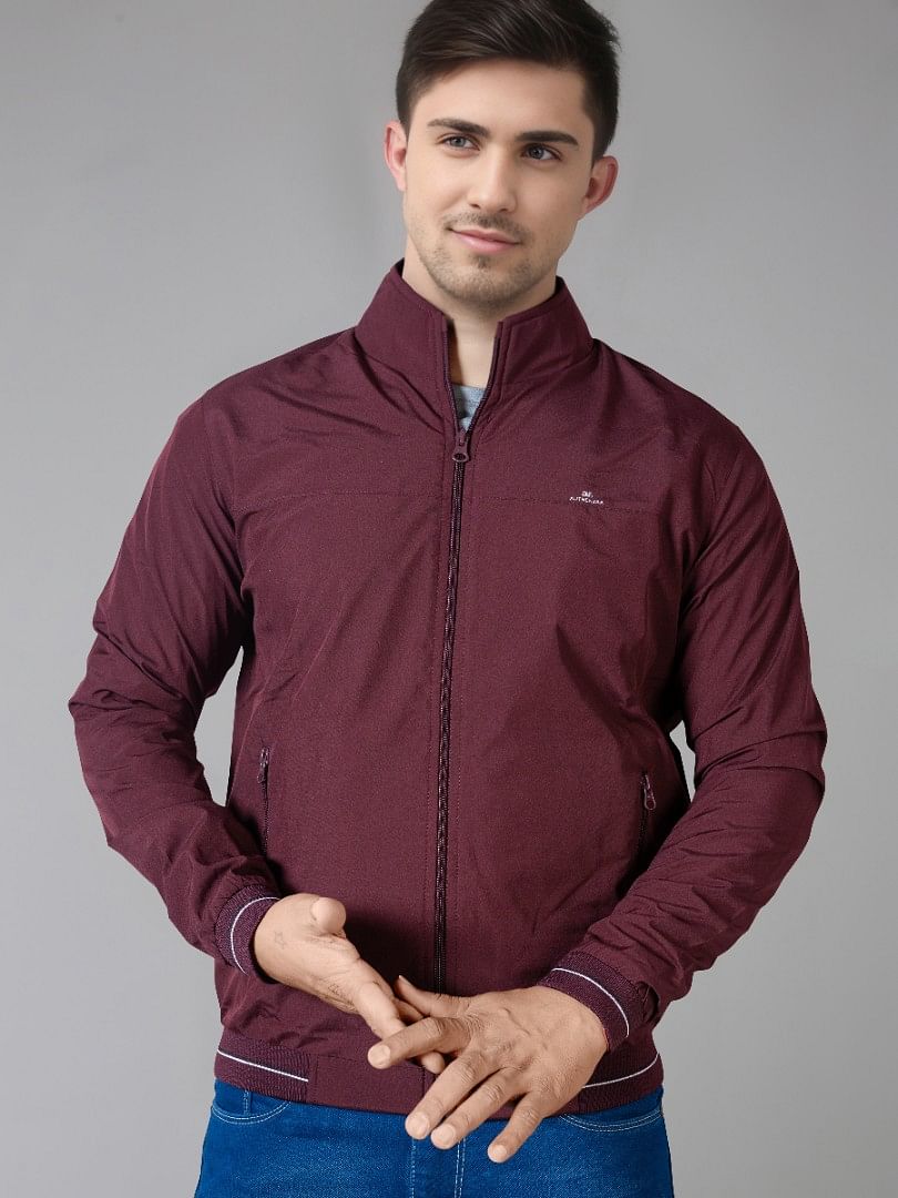 Men Light Weight Winter Jacket MILJ025 Wine