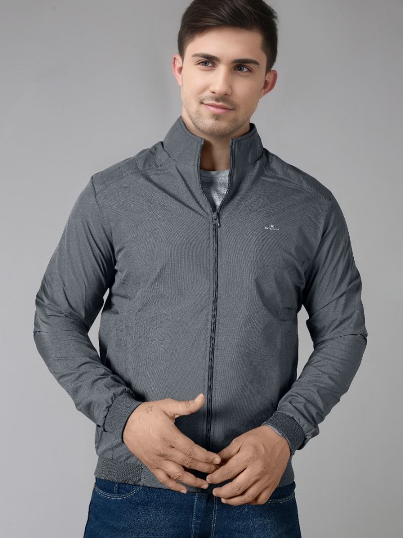 Men Light Weight Winter Jacket MILJ025 Dark Grey