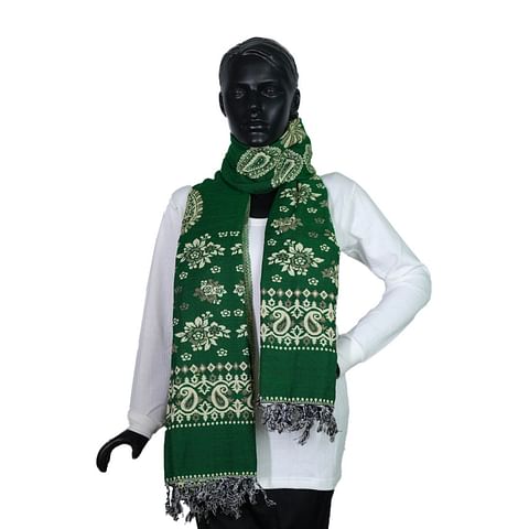 Authenzaa Women Shawl-0013 Green  
