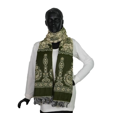 Authenzaa Women Shawl-0037 Green  