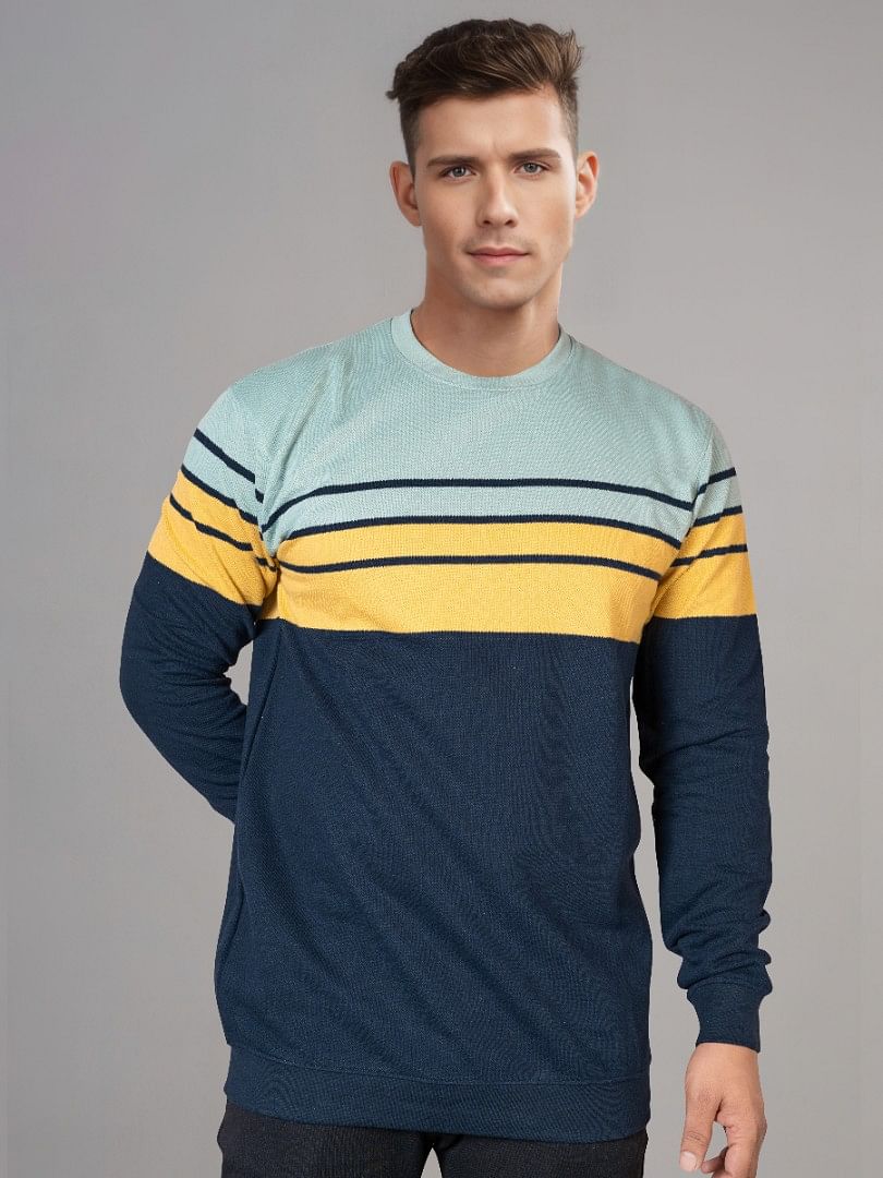 Authenzaa Men Round Neck Full Sleeves T-Shirt SFRFT032 Glowing Black