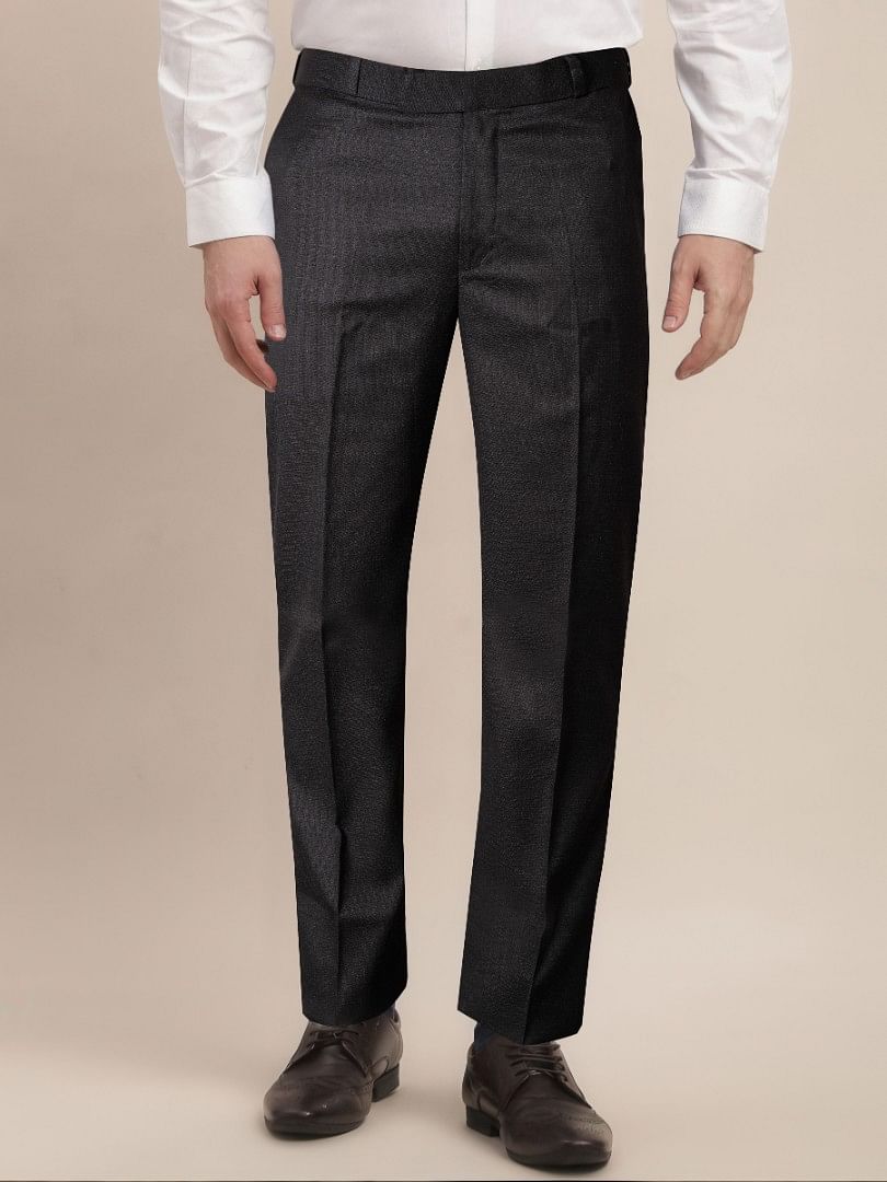 Authenzaa Men Flexi Formal Trouser 4SFF008 Black 
