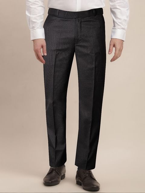 Authenzaa Men Flexi Formal Trouser 4SFF008 Black 