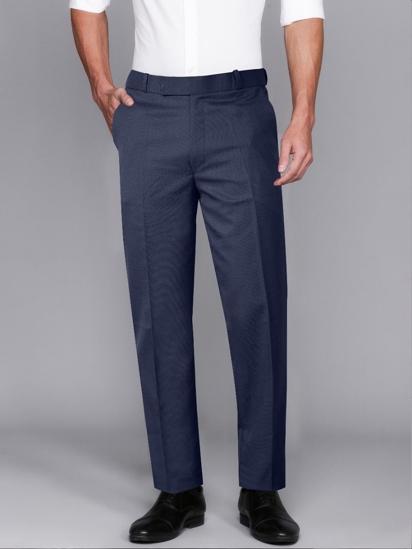 Authenzaa Men Flexi Formal Trouser 4SFF014 Navy 