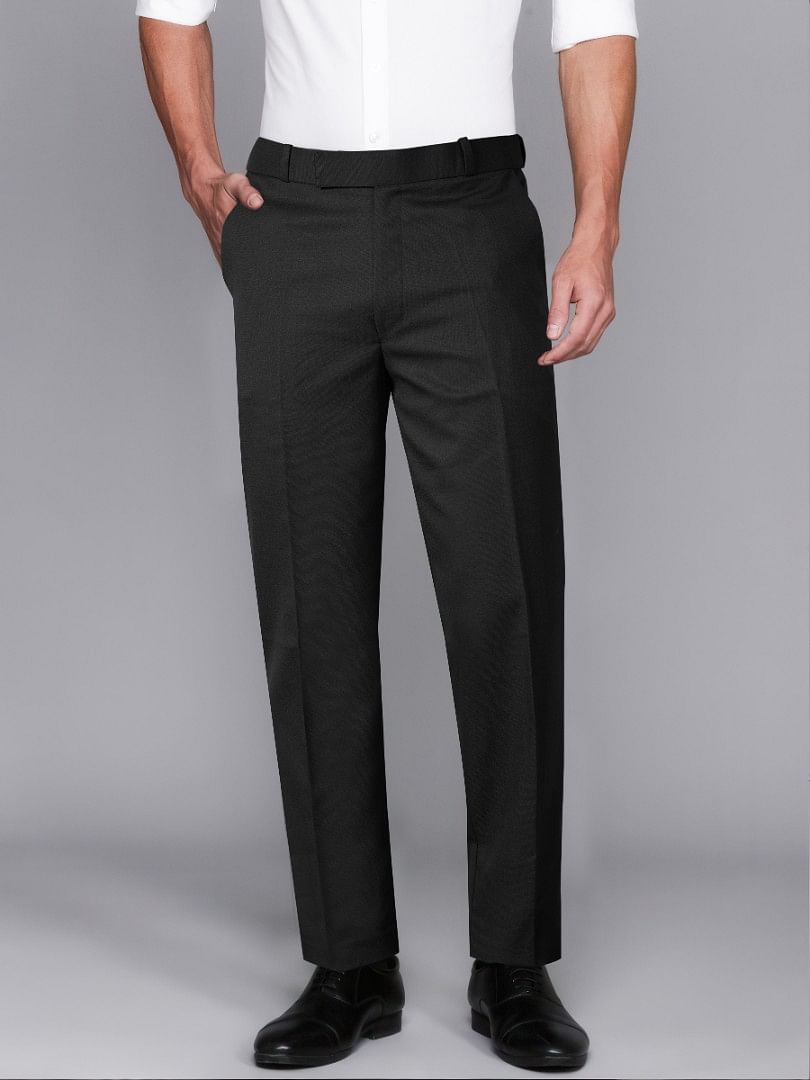 Authenzaa Men Flexi Formal Trouser 4SFF015 Black 