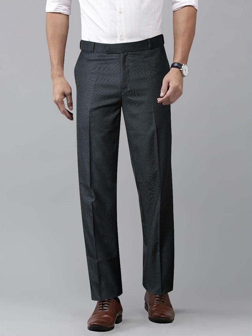 Authenzaa Men Flexi Formal Trouser 4SFF012 Black 