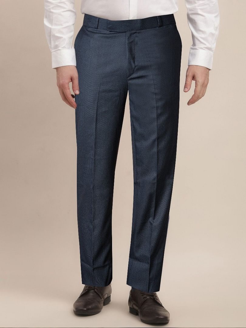 Authenzaa Men Flexi Formal Trouser 4SFF011 Navy 