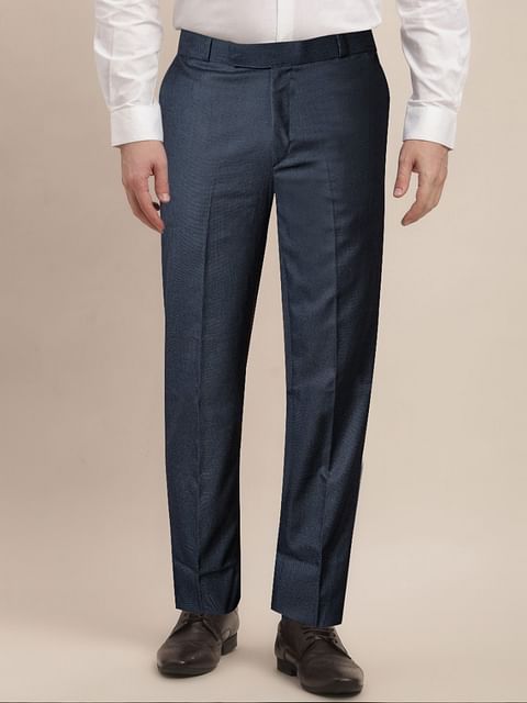 Authenzaa Men Flexi Formal Trouser 4SFF011 Navy 