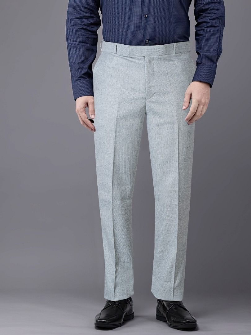 Authenzaa Men Flexi Formal Trouser 4SFF009 Light Grey 