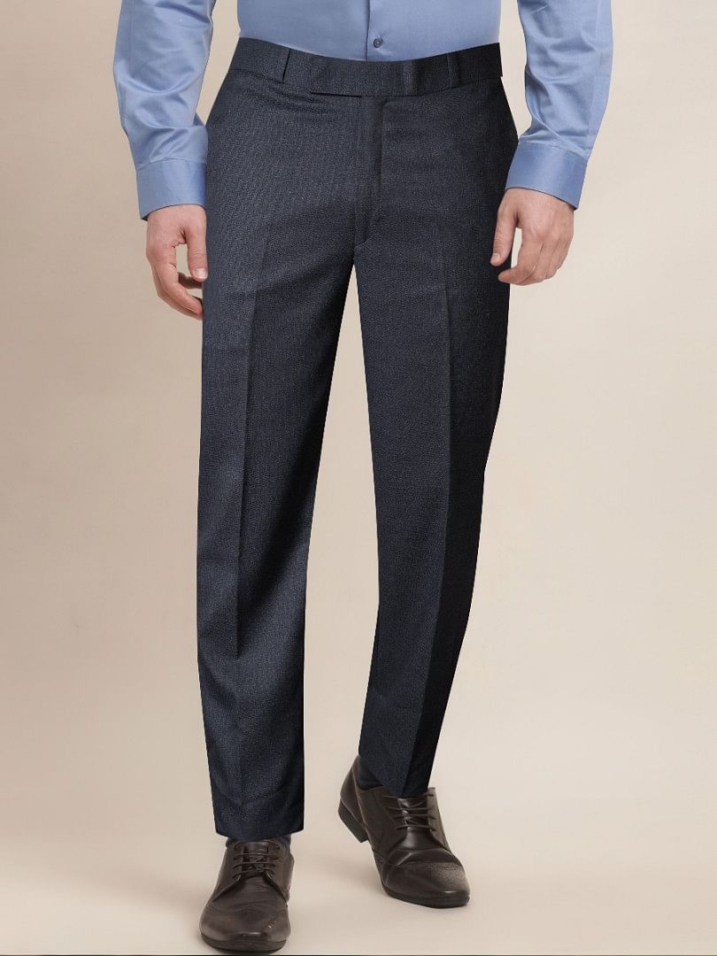 Authenzaa Men Flexi Formal Trouser 4SFF007 Navy 