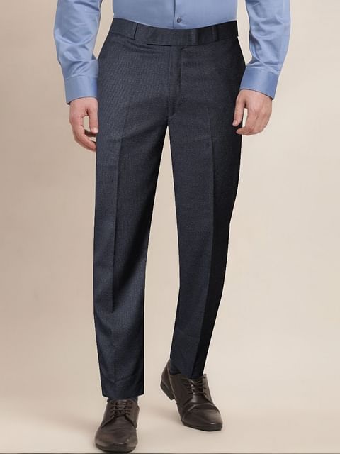 Authenzaa Men Flexi Formal Trouser 4SFF007 Navy 