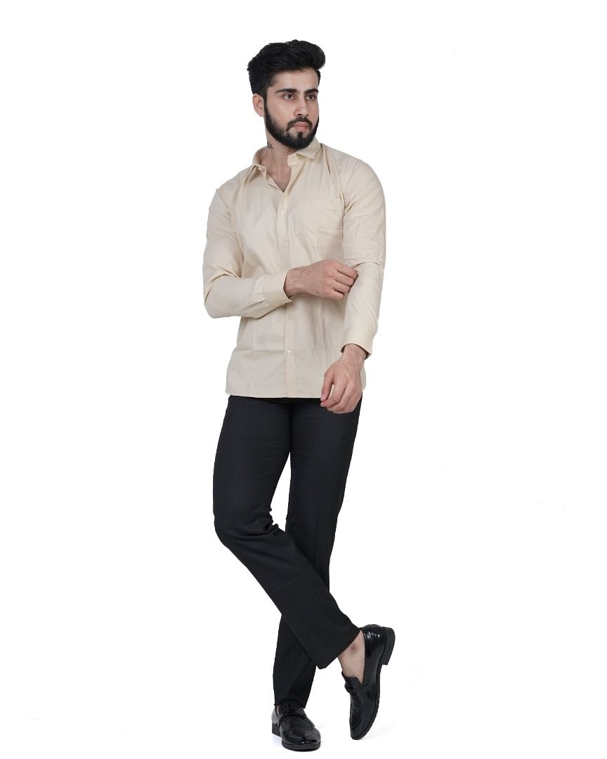 Authenzaa Men Formal Shirt ESFS003 Ivory 