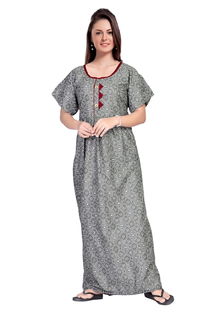 Authenzaa Women Nighty SMWN023 Grey 