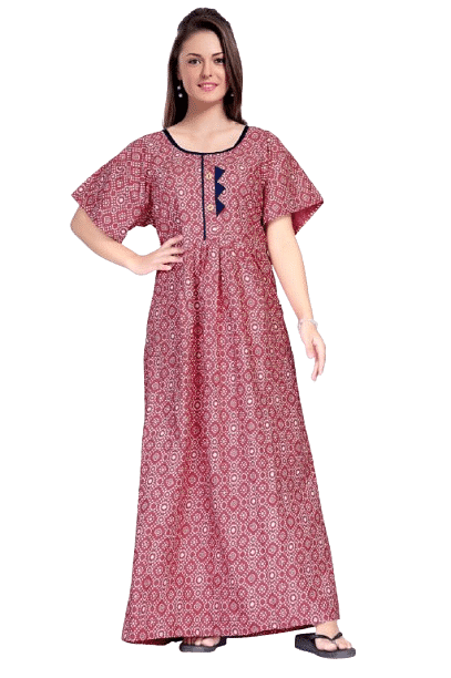 Authenzaa Women Nighty SMWN023 Pink 