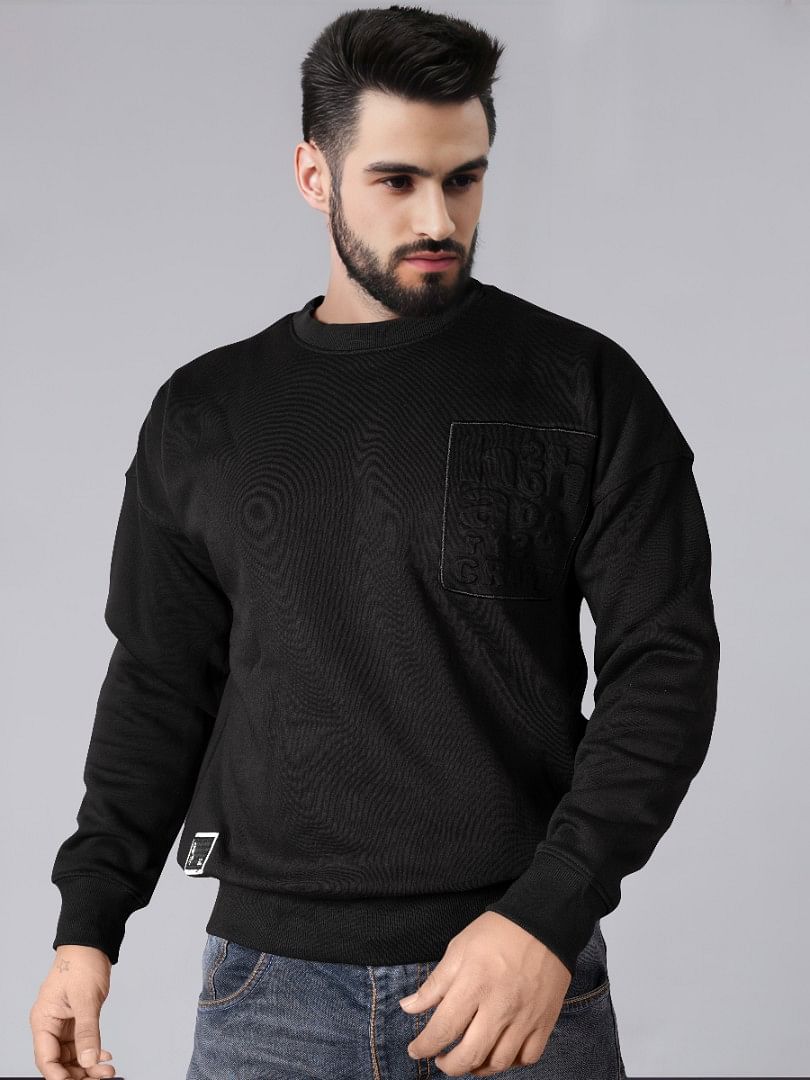 Authenzaa Men Sweatshirt  SHMS007 Black 