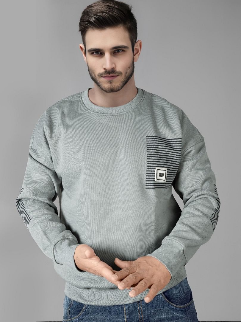 Authenzaa Men Sweatshirt  SHMS005 Grey 