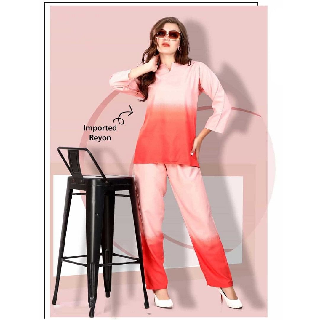 Authenzaa Women 2PC Nighty AC2N025 Pink 