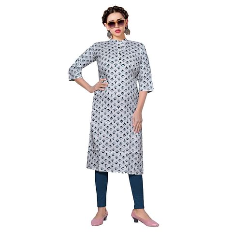 Authenzaa Women Kurti RFKT010 White 