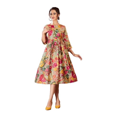 Authenzaa Women Kurti LPKT007 Multi 