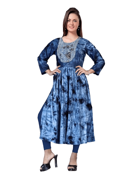 Authenzaa Women Kurti SMCKT040 Blue 