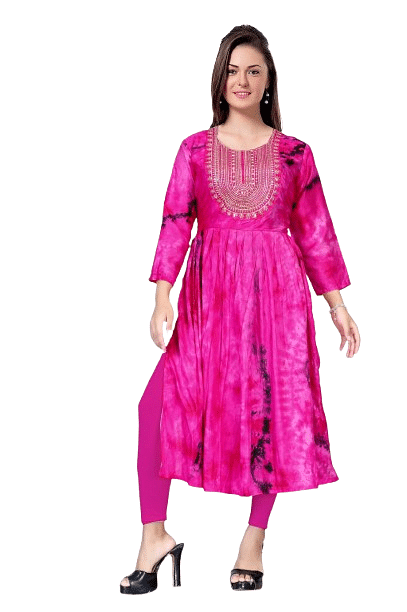 Authenzaa Women Kurti SMCKT042 Dark Pink 