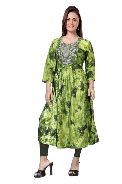Authenzaa Women Kurti SMCKT043 Green 