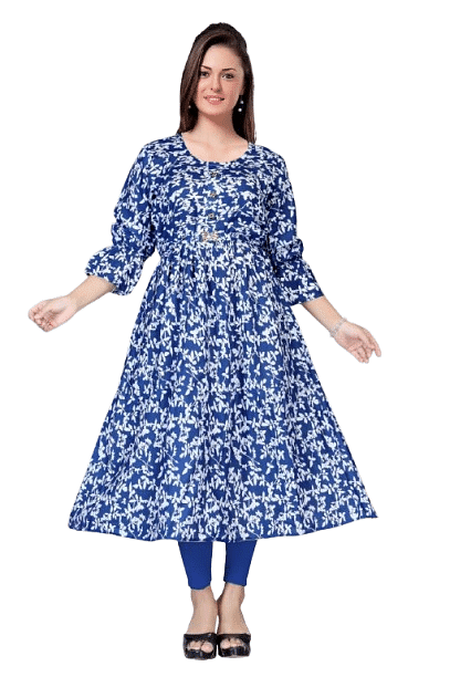 Authenzaa Women Kurti SMCKT049 Blue 