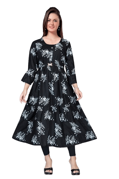 Authenzaa Women Kurti SMCKT050 Black 