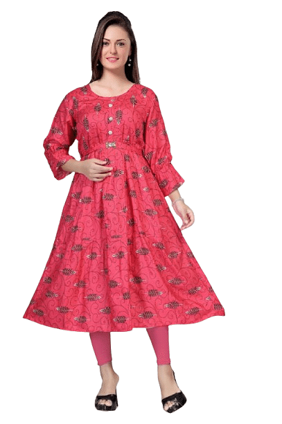 Authenzaa Women Kurti SMCKT053 Coral 