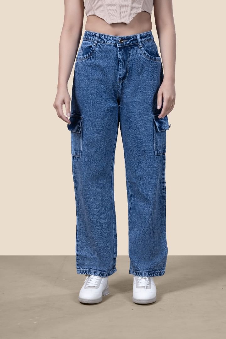 Authenzaa Women Jeans WDJBS009 Acid Stone 