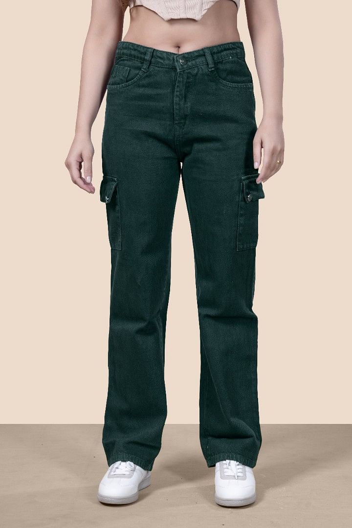 Authenzaa Women Jeans WDJBS007 Olive 