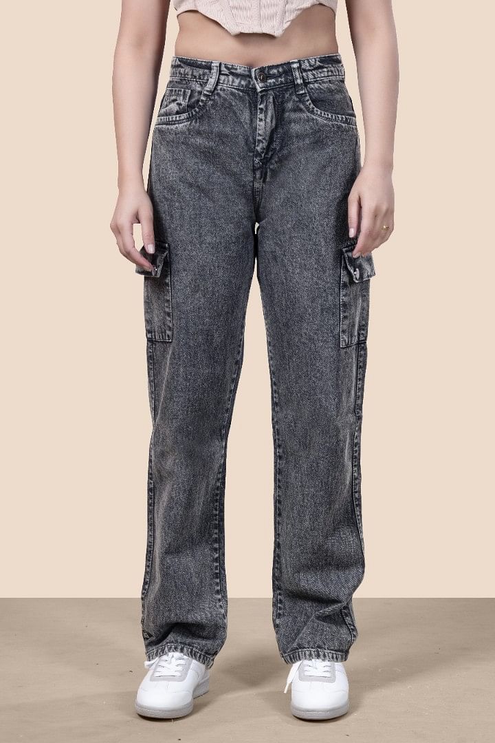 Authenzaa Women Jeans WDJBS009 Acid Blast 