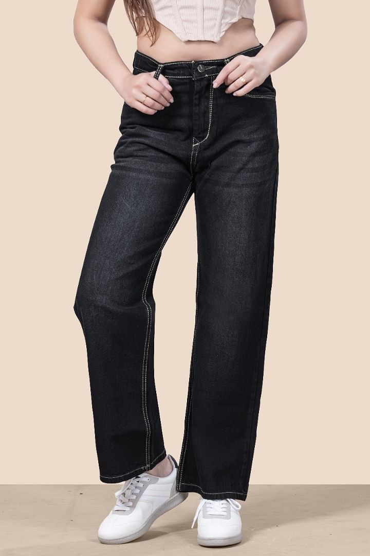Authenzaa Women Jeans WDJBS006 Black 
