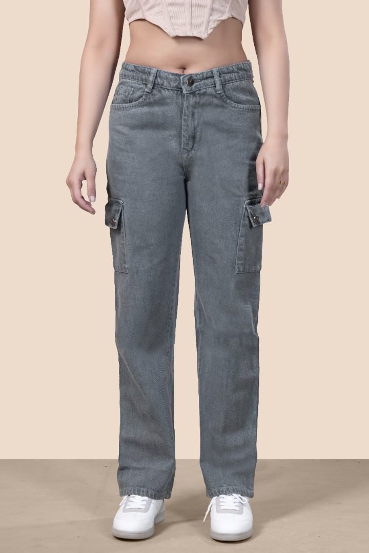 Authenzaa Women Jeans WDJBS007 Grey 