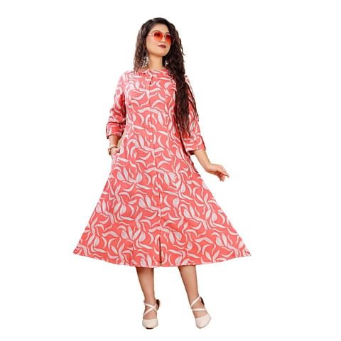 Authenzaa Women Kurti ATKT043 Peach 