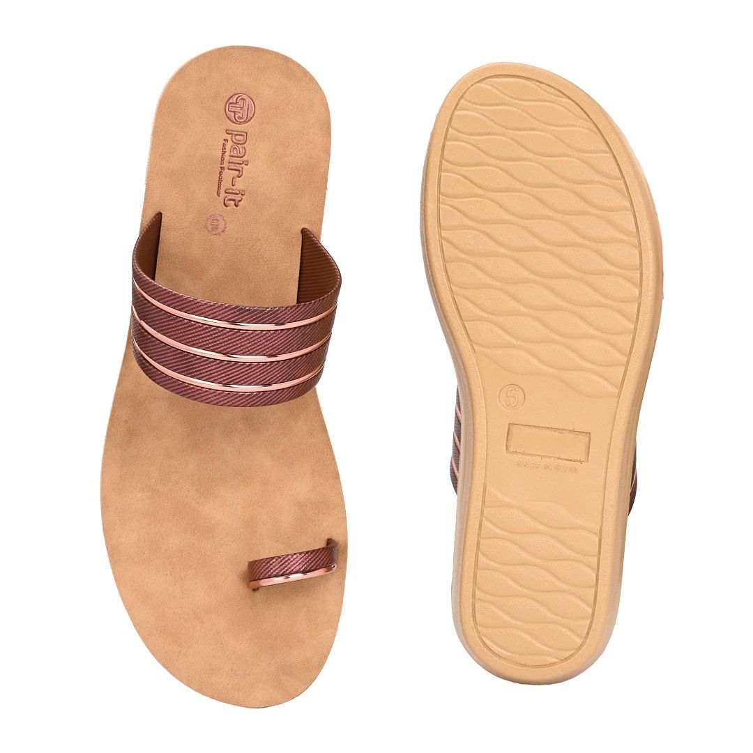 Pair-it Ladies Slipper-MS-028 Brown