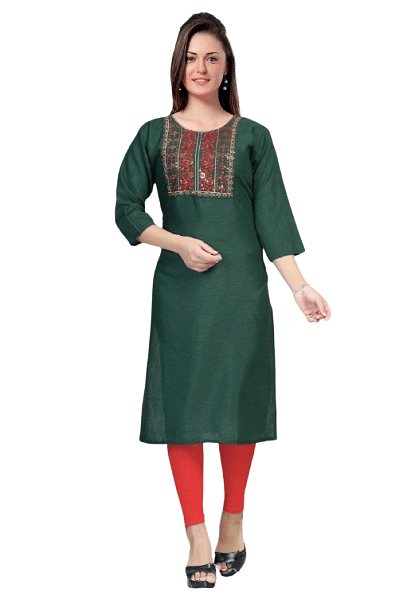 Authenzaa Women Kurti SMCKT059 Green 