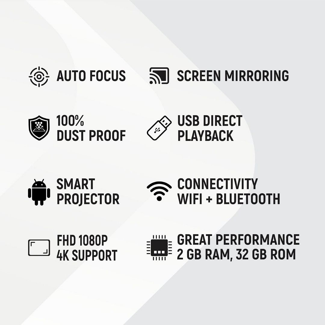 Egate R1 Auto Focus Smart Projector 