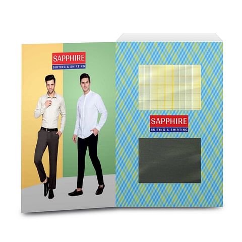 Authenzaa Men Premium Sapphire Fabric AZSP002 Design-10 