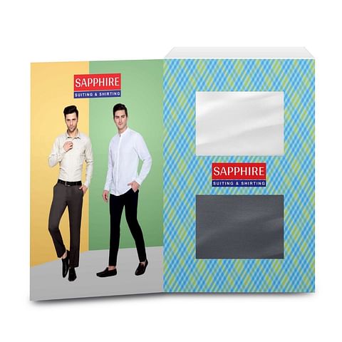 Authenzaa Men Premium Sapphire Fabric AZSP002 Design-2 