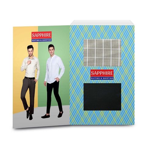 Authenzaa Men Premium Sapphire Fabric AZSP002 Design-5 