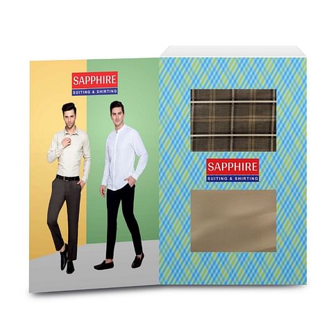 Authenzaa Men Premium Sapphire Fabric AZSP002 Design-6 
