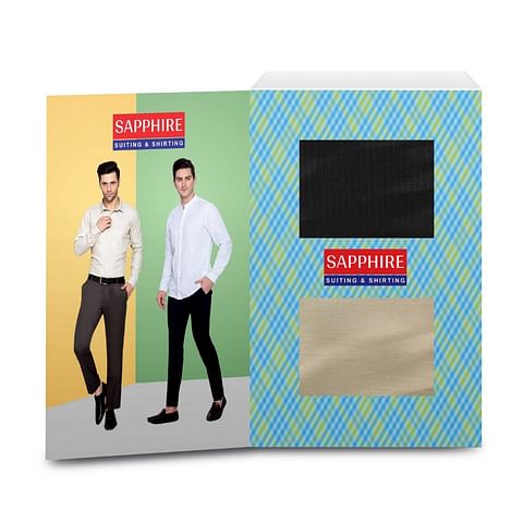 Authenzaa Men Premium Sapphire Fabric AZSP002 Design-8 