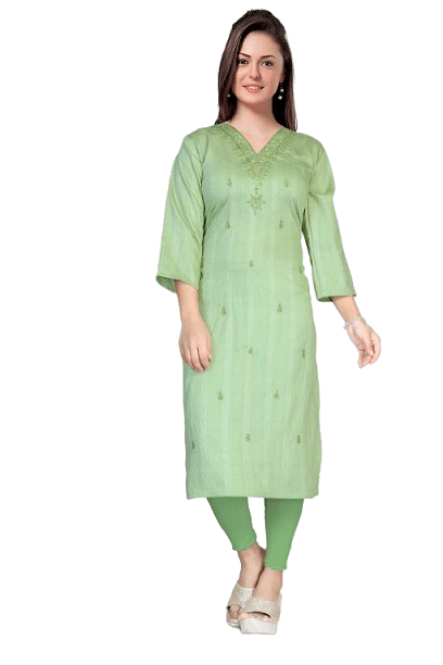 Authenzaa Women Kurti SMCKT066 Light Green 