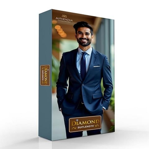 Authenzaa Diamond Suit Length Fabric AZDSL001 Design-3 