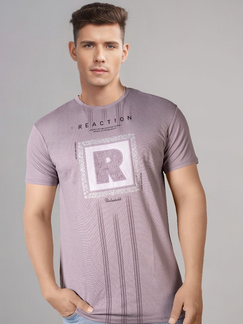 Authenzaa Men Round Neck T-Shirt SFRNT019 Mauve 