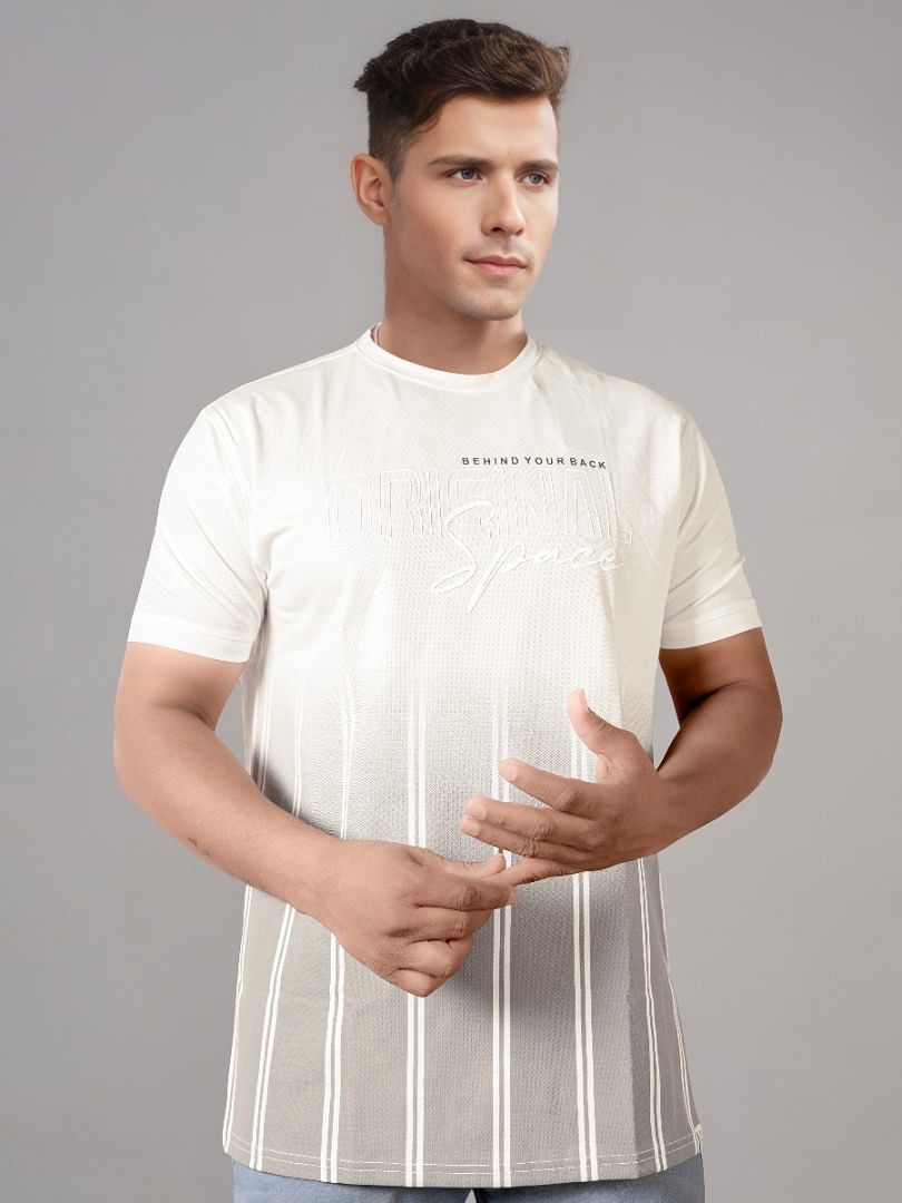 Authenzaa Men Round Neck T-Shirt SFRNT022 White 