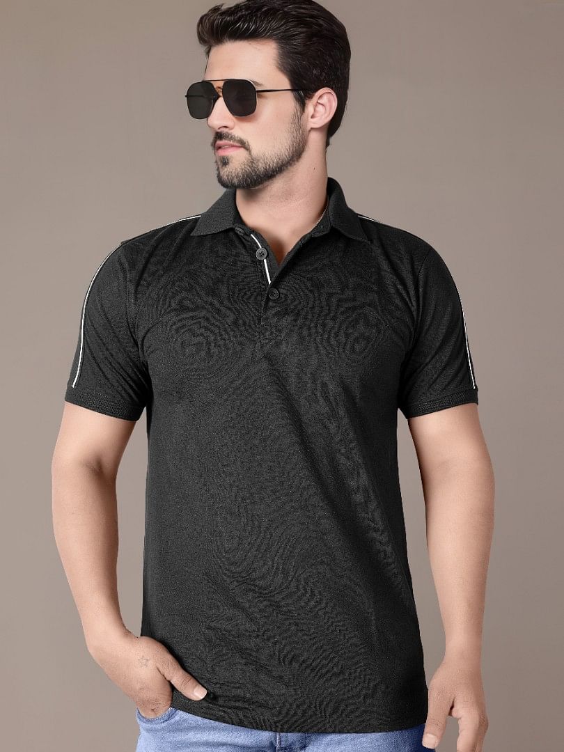 Authenzaa Men Polo T-Shirt SFPT019 Black 